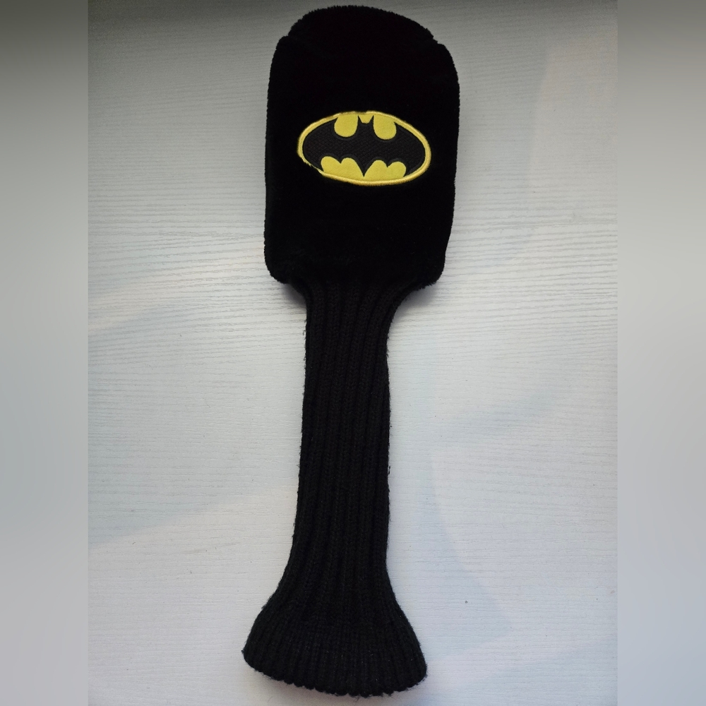 Vintage Black & Yellow Batman Logo Mens Golf Club Headcover